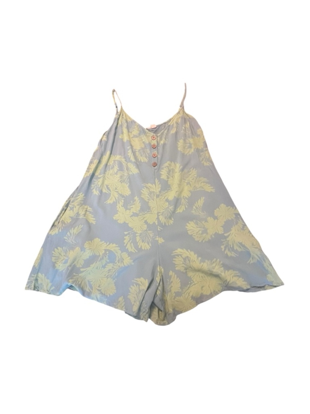 Billabong Coastal Floral Romper Flowy Boho Beach Resort Summer Off Duty Model L - Picture 6 of 7